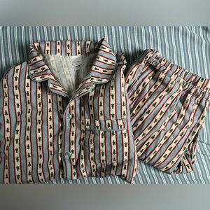 Hannah Anderson Tree Ribbon Flannel PJ set